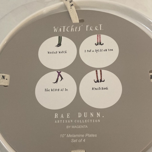 Rae Dunn Witch Feet Dinner Plates - Picture 2 of 3